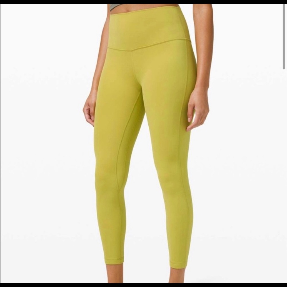 BRAND NEW Lululemon Align HR Pant 25” size 6 in color yellow pear